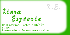 klara eszterle business card